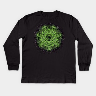 Symmetric Butterflies - Mandala Design - gn Kids Long Sleeve T-Shirt